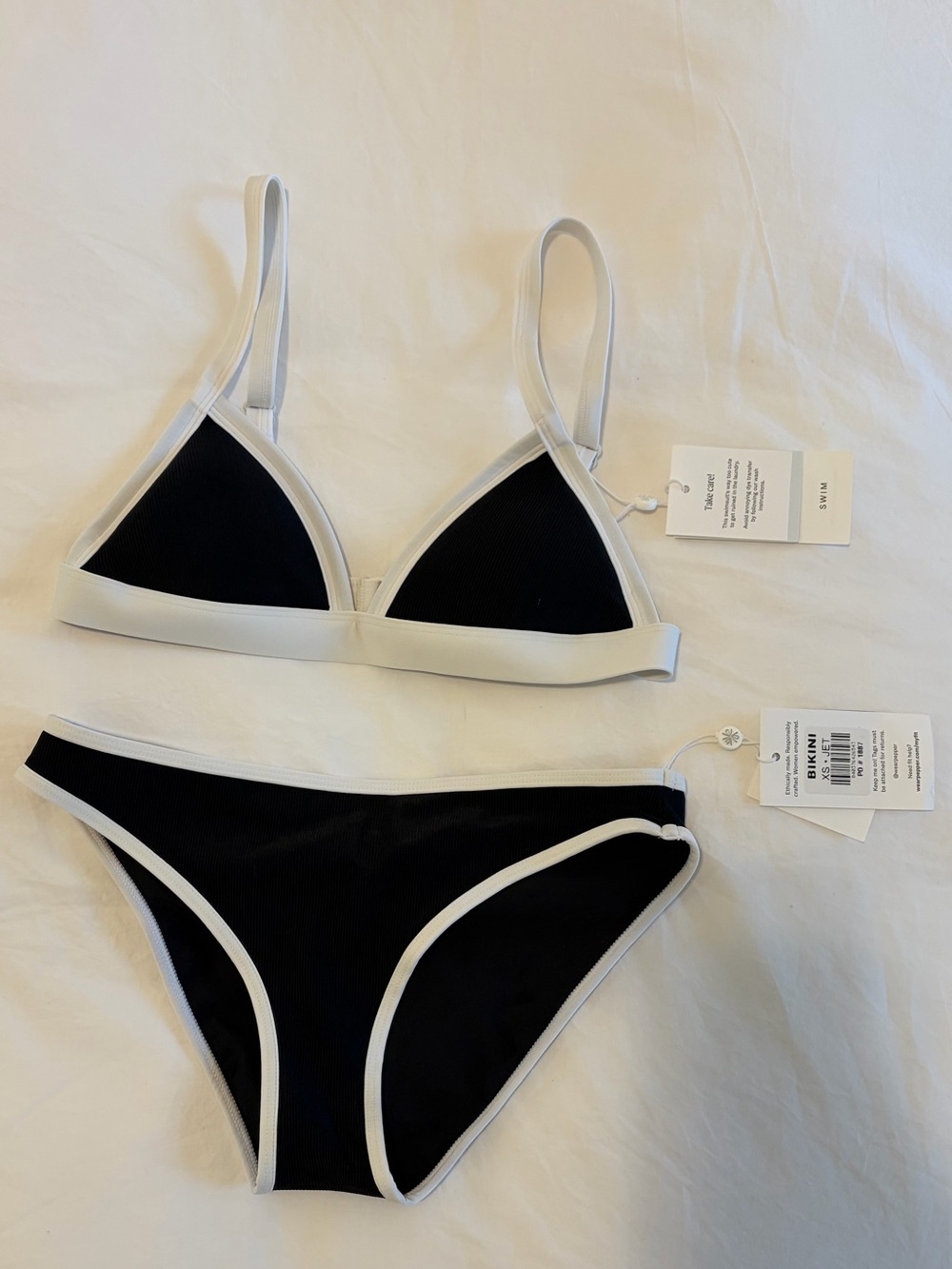 NWT Pepper Triangle Bikini Top and Classic Bikini Bottoms